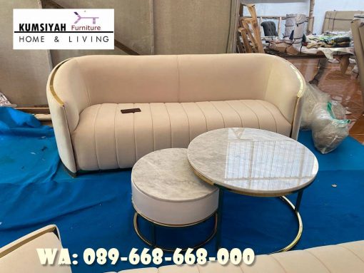 Jual Sofa Kaki Stainless Mewah Desain Terbaru Dengan Harga Murah