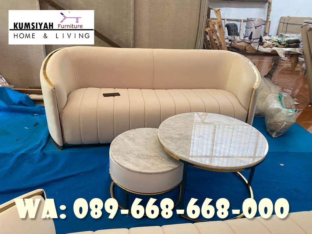 Jual Sofa Kaki Stainless Mewah Desain Terbaru Dengan Harga Murah