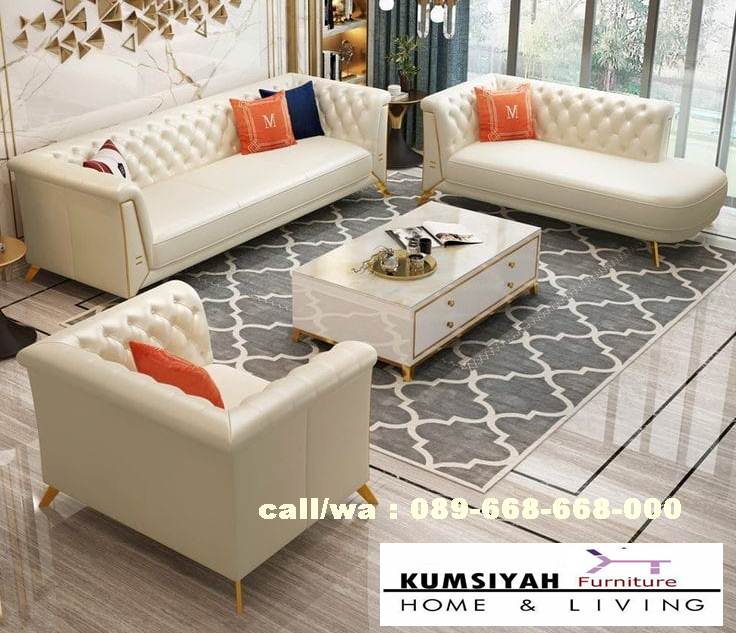 Jual Sofa Kaki Stainless Mewah Desain Terbaru Dengan Harga Murah