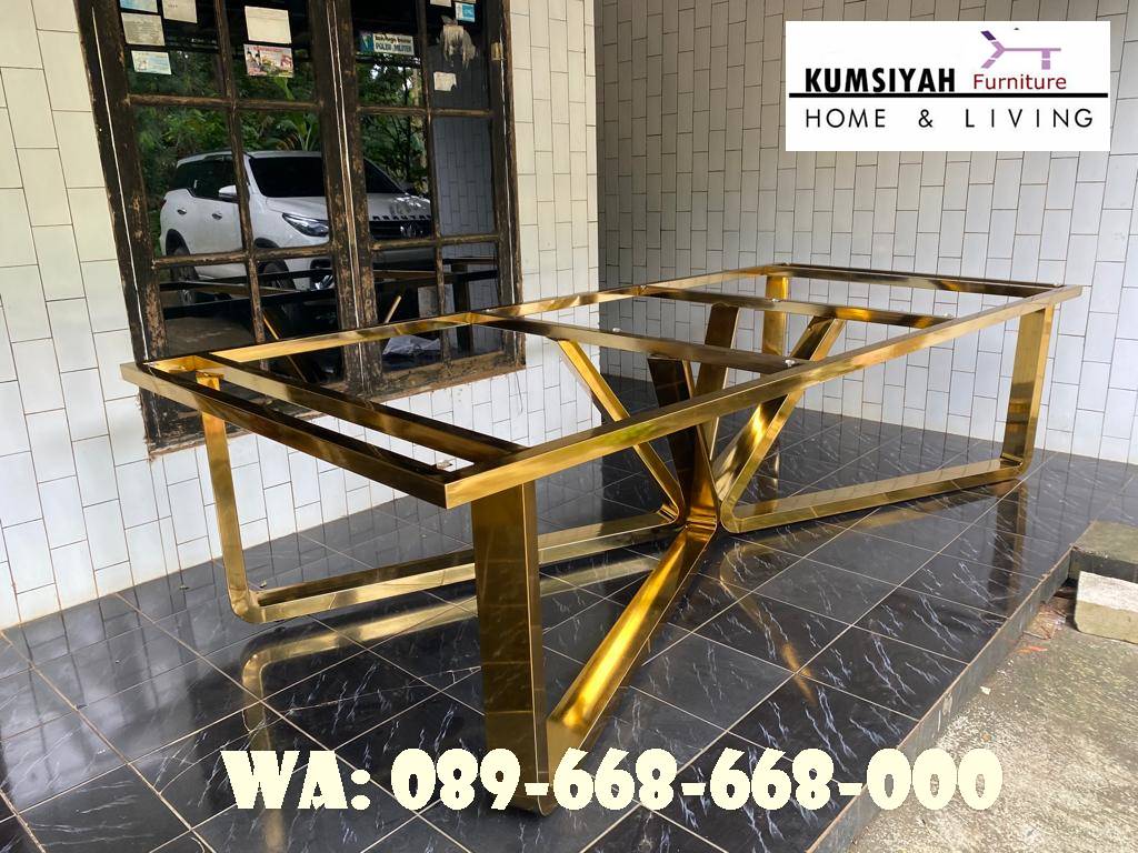 Kaki Meja Stainless Gold Model Pita Harga Terjangkau Berkualitas