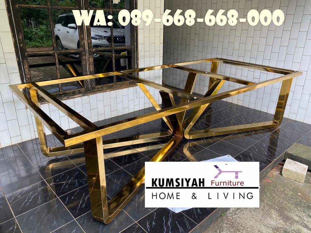 Kaki Meja Stainless Gold Model Pita Harga Terjangkau Berkualitas