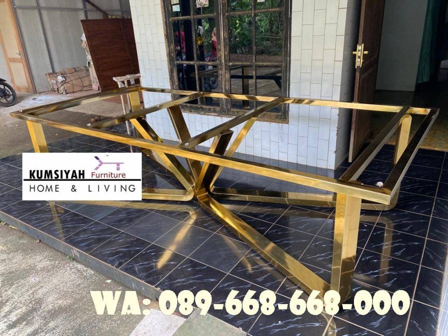 Kaki Meja Stainless Gold Model Pita Harga Terjangkau Berkualitas