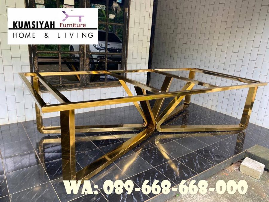 Kaki Meja Stainless Gold Model Pita Harga Terjangkau Berkualitas