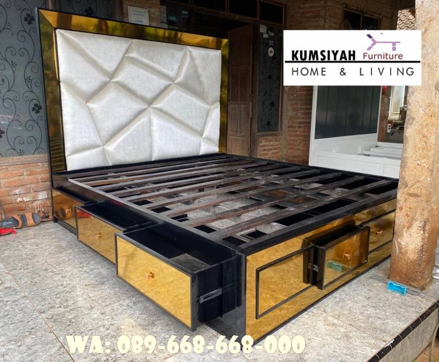 Jual Tempat Tidur Stainless Gold Mewah Berkualitas