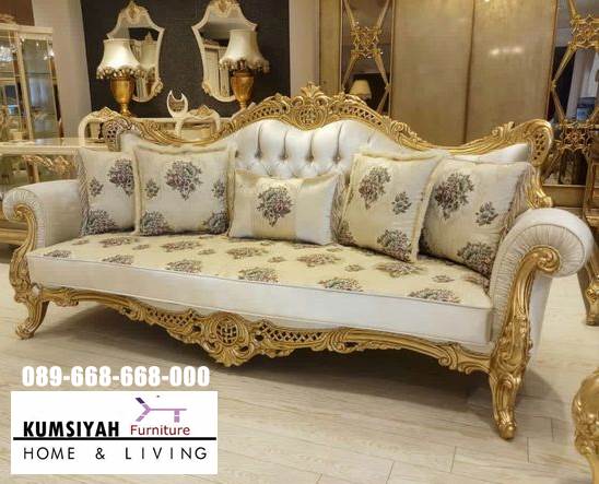 Kursi Sofa Tamu Klasik Model Ukiran Kayu Mewah Elegan Jakarta