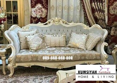 Kursi Sofa Tamu Mewah Desain Ukiran Klasik Kualitas Terbaik