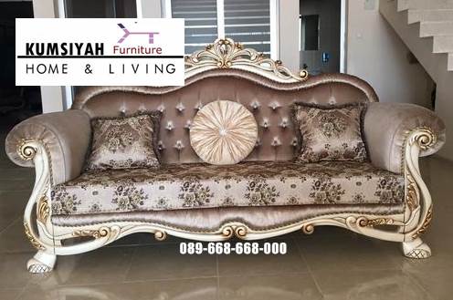 Kursi Sofa Tamu Mewah Klasik Desain Ukir Elegan Kualitas Terbaik