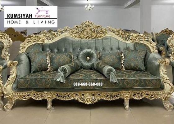 Kursi Sofa Tamu Ukiran Klasik Desain Mewah Modern Terbaru Banten