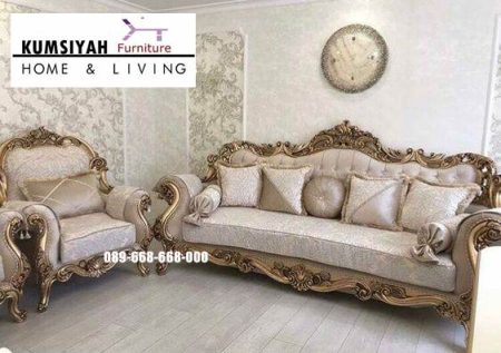 Kursi Sofa Tamu Ukiran Klasik Desain Mewah Modern Terbaru Banten