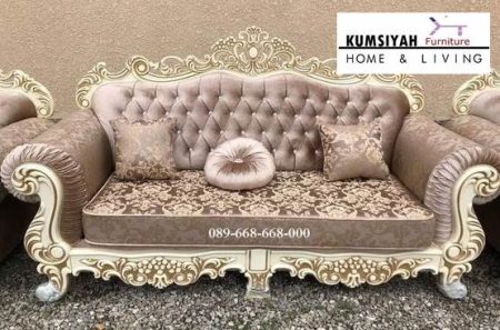 Kursi Tamu Mewah Klasik Desain Elegan Kualitas Paling Bagus Model Terbaru