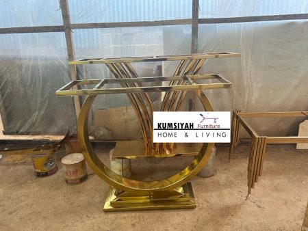 Kaki Meja Konsul Stainless Stell Gold Simple Elegan Terlaris Murah