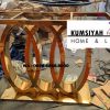 kaki meja konsul stainless glossy gold unik 2024