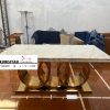 Kaki Meja Audi Stainless Stell Gold Mengkilap Berkualitas Terbaik