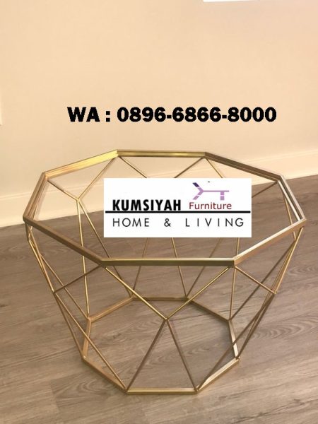 kaki meja tamu stainless luxury gold