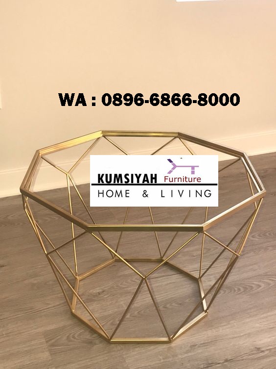 Jual Kaki Meja Tamu Stainless Luxury Gold Unik Desain Cantik