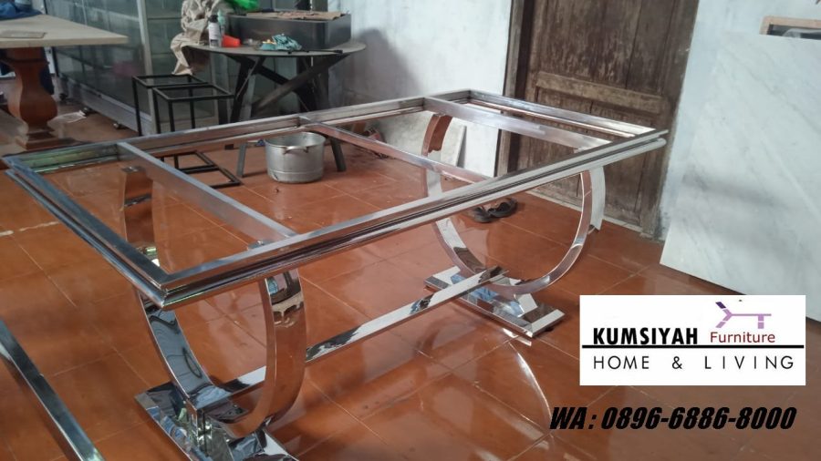 Rangka Kaki  Meja Makan Panjang Stainless Steel Surabaya