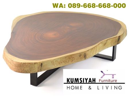 coffe table kayu trembesi solid paling laris