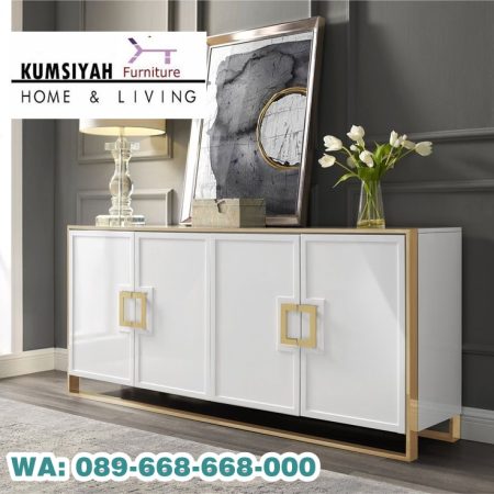 bufet credenza jakarta kombinasi kaki stainless mewah