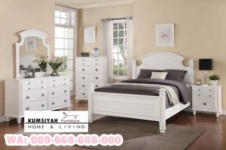 kamar set gresik mewah modern cat duco putih