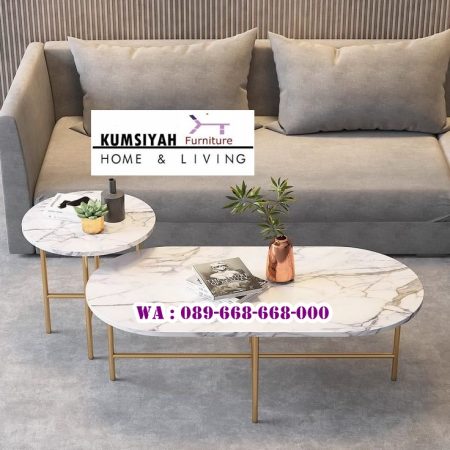 Coffe Table Marmer Modern Kota Madiun