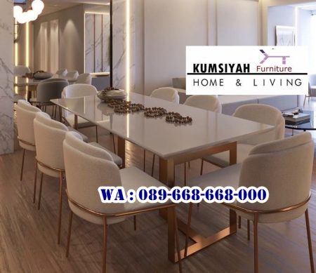 Meja Makan Marmer Jepara