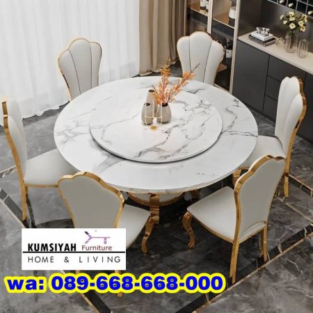 Meja Marmer Bulat Besar