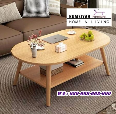 Meja Tamu Oval Jati Kota Bogor