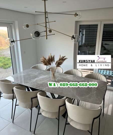 Harga Meja Makan Marmer 8 Kursi