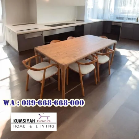 Meja Kayu Jati Ukuran 180 X 89 Cm