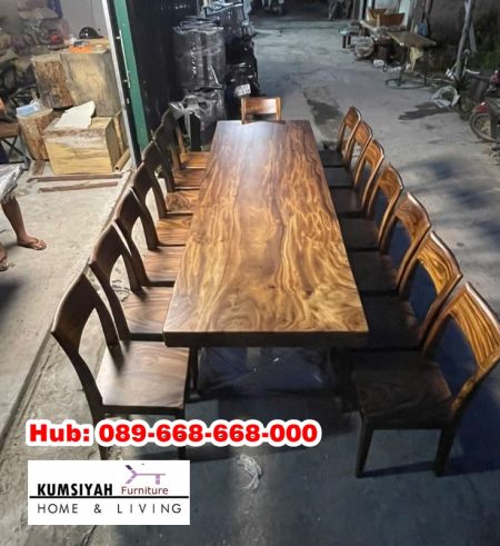 Meja Kayu Trembesi 3 Meter