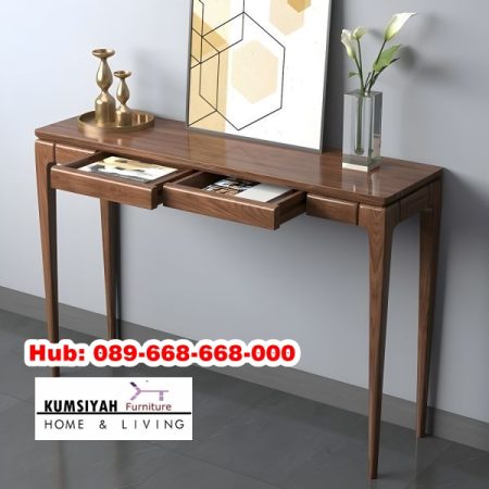 Meja Konsol Kayu Jati Kombinasi Laci