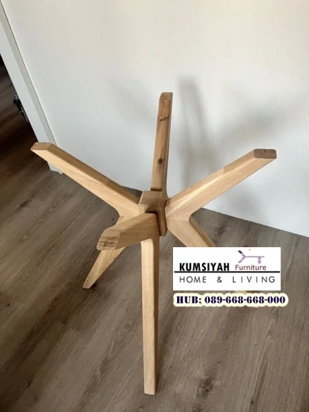 Kaki Meja Bulat Kayu