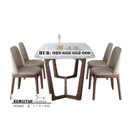 Meja Makan HPL Marmer