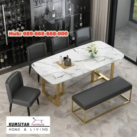 Meja Makan Stainless Minimalis Steel