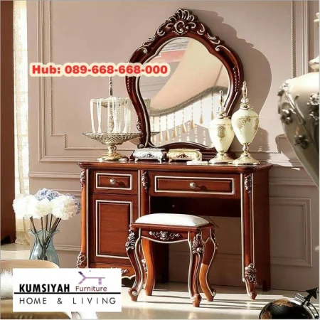 Meja Rias Kayu Jati Klasik