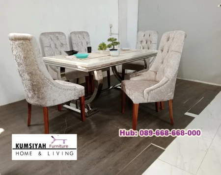 Meja Marmer Kursi 6
