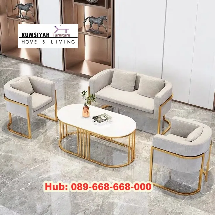 Kursi Sofa Tamu Stainless