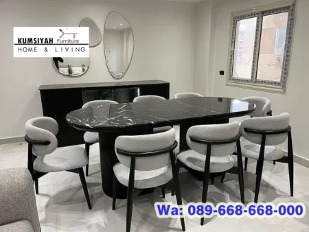 Meja Marmer Hitam Informa