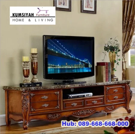 Meja Tv Jati Ukir Jepara