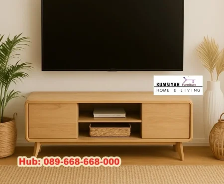 Meja Tv Kayu Jati Minimalis