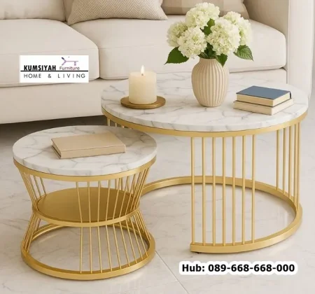 Coffe Table Gold Marmer
