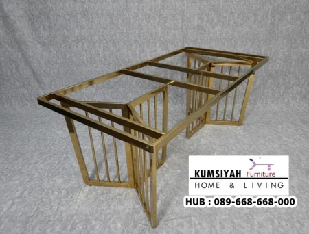 Kaki Meja Stainless Gold Industrial Modern Terbaru 2026