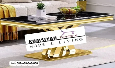 Meja Tamu Stainless Gold Bandung