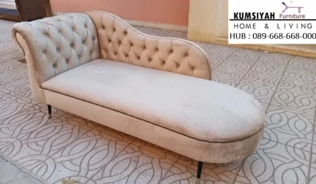 Jual Kursi Malas Desain Kancing Chesterfield Klasik