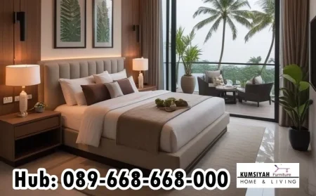 Jual Tempat Tidur Kayu Kaki Jengki Retro yang Elegan Umbulharjo