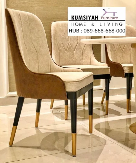 Kursi Makan Modern Two Tone Klasik Jakarta