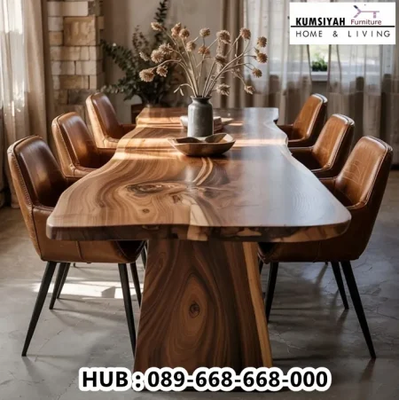 Meja Makan Kayu Jati Mewah Elegant