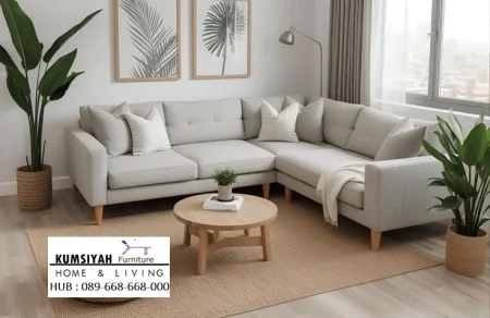 Set Kursi Sudut Skandinavia Modern Terbaru