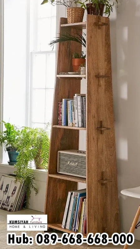Jual Rak Buku Kayu Desain For All Interior