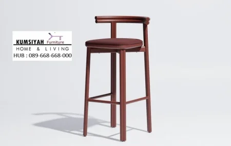 Kursi Bar Minimalis Kayu Terakota Solid